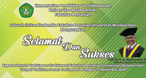 Yudisium Online Fakultas Pertanian Universitas Mulawarman Periode Desember Tahun 2020