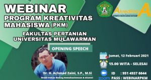 Webinar Program Kreativitas Mahasiswa (PKM) Fakultas Pertanian Universitas Mulawarman