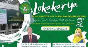 Lokakarya (Tinjau Ulang Visi, Misi, Tujuan dan Sasaran Tujuan Program Studi Teknologi Hasil Pertanian Fakultas Pertanian Universitas Mulawarman)