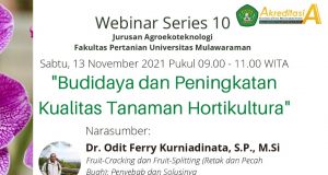 Buruan Gabung di Webinar Seri 10 Jurusan Agroekoteknologi Fakultas Pertanian Universitas Mulawarman