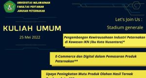 Kuliah Umum (Stadium Generale) Jurusan Peternakan Fakultas Pertanian Universitas Mulawarman Tahun 2022
