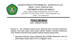 Informasi Kegiatan Mahasiswa Baru Universitas Mulawarman