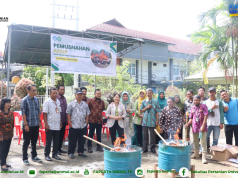 Pemusnahan Arsip Fakultas Pertanian Universitas Mulawarman Tahun 2023