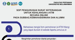SOP Pengurusan Surat Keterangan Untuk Kehilangan e-KTM Secara Online Pada Sub Bag. Kemahasiswaan Dan Alumni