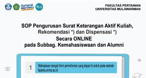 SOP Pengurusan Surat Keterangan Aktif Kuliah, Rekomendasi *) dan Dispensasi *) Secara Online Pada Sub Bag. Kemahasiswaan Dan Alumni