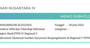 Rekrutmen Eksternal Sumber Karyawan Berpengalaman di Regional V PTPN IV PT Perkebunan Nusantara IV