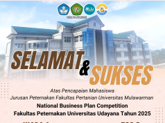 Selamat & Sukses Atas Pencapaian Mahasiswa Jurusan Peternakan Fakultas Pertanian Universitas Mulawarman “National Business Plan Competition Fakultas Peternakan Universitas Udayana Tahun 2025”