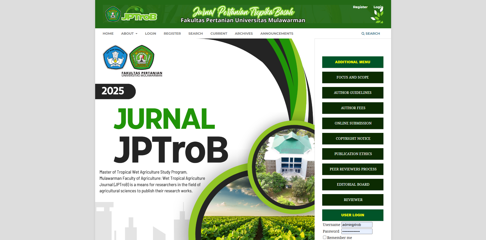 Gedung AGB Fakultas Pertanian Universitas Mulawarman